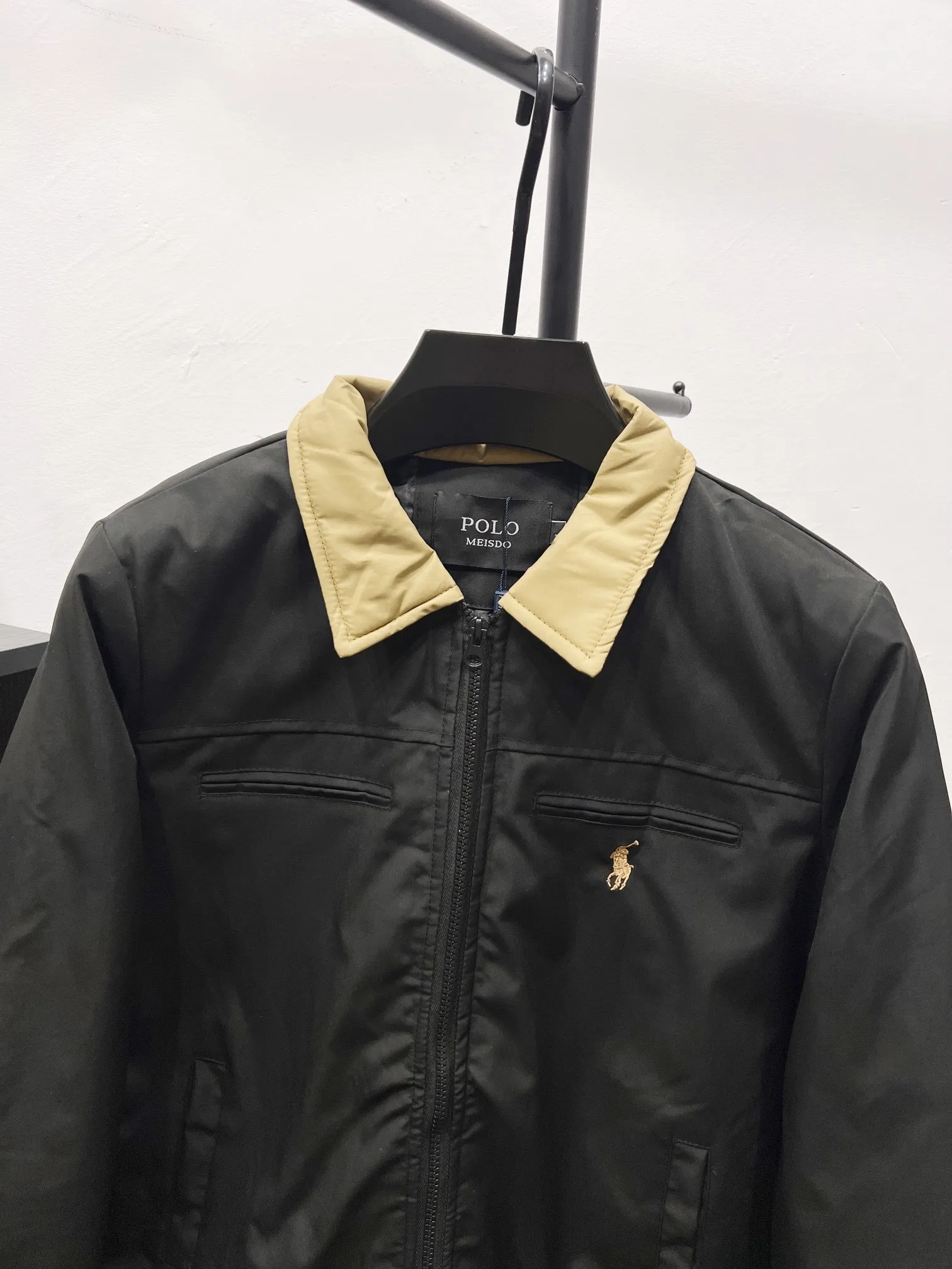 P330 Style No. Q37 [Ralph Lauren retro couple style old cadre zipper jacket] ✅Ralph Lauren simple basic inner plaid inner men's and women's couple same style retro jacket ✅Pure cotton washed fabric fabric texture version YYDS~ ✅Fashionable and casual business work style Veteran cadre Harrington classic basic jacket ✅Simple and easy to wear upper body ootd must-have versatile style Size: S-XL